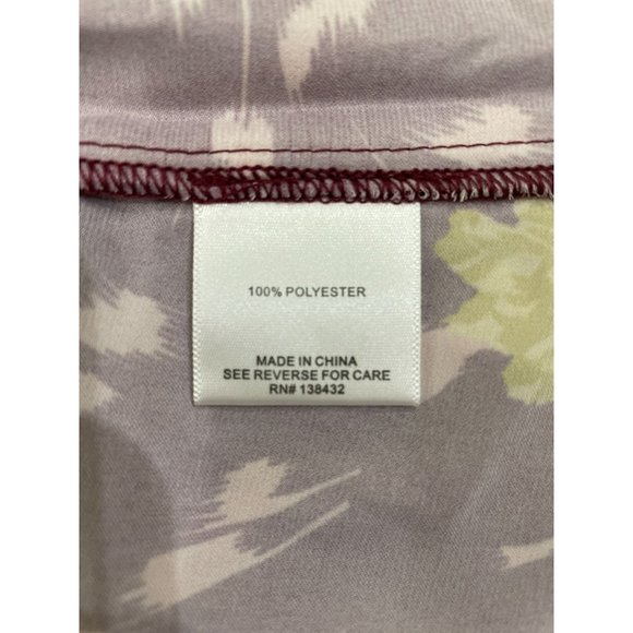 ModCloth Genuine Self Purple Short Sleeve Floral Blouse Women's Size Medium - Picture 8 of 8